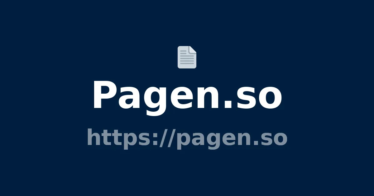 Pagen - AI-powered page generator and website builder